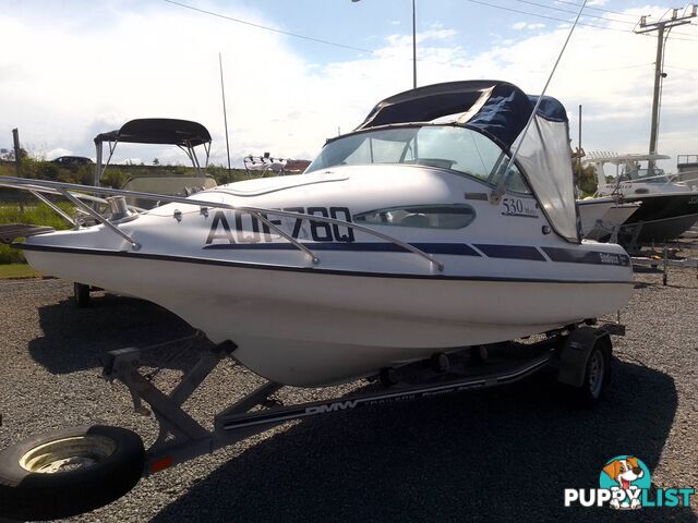 SEAFORCE 530 MATE PONTOON 1/2 CABIN-MERCURY 90HP OPTIMAX AND TRAILER