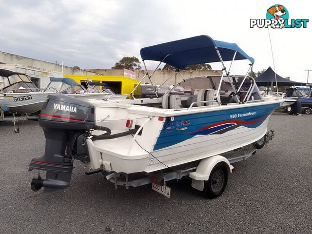 QUINTREX FREEDOM SPORT 550 BOWRIDER -YAMAHA 115HP 2 STROKE AND TRAILER