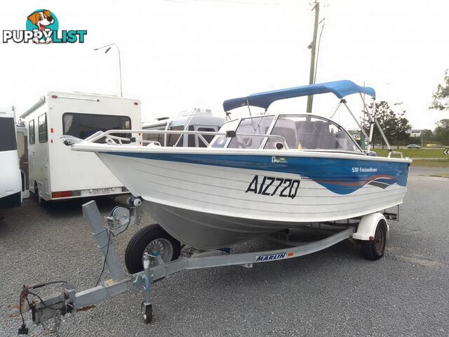 QUINTREX FREEDOM SPORT 550 BOWRIDER -YAMAHA 115HP 2 STROKE AND TRAILER