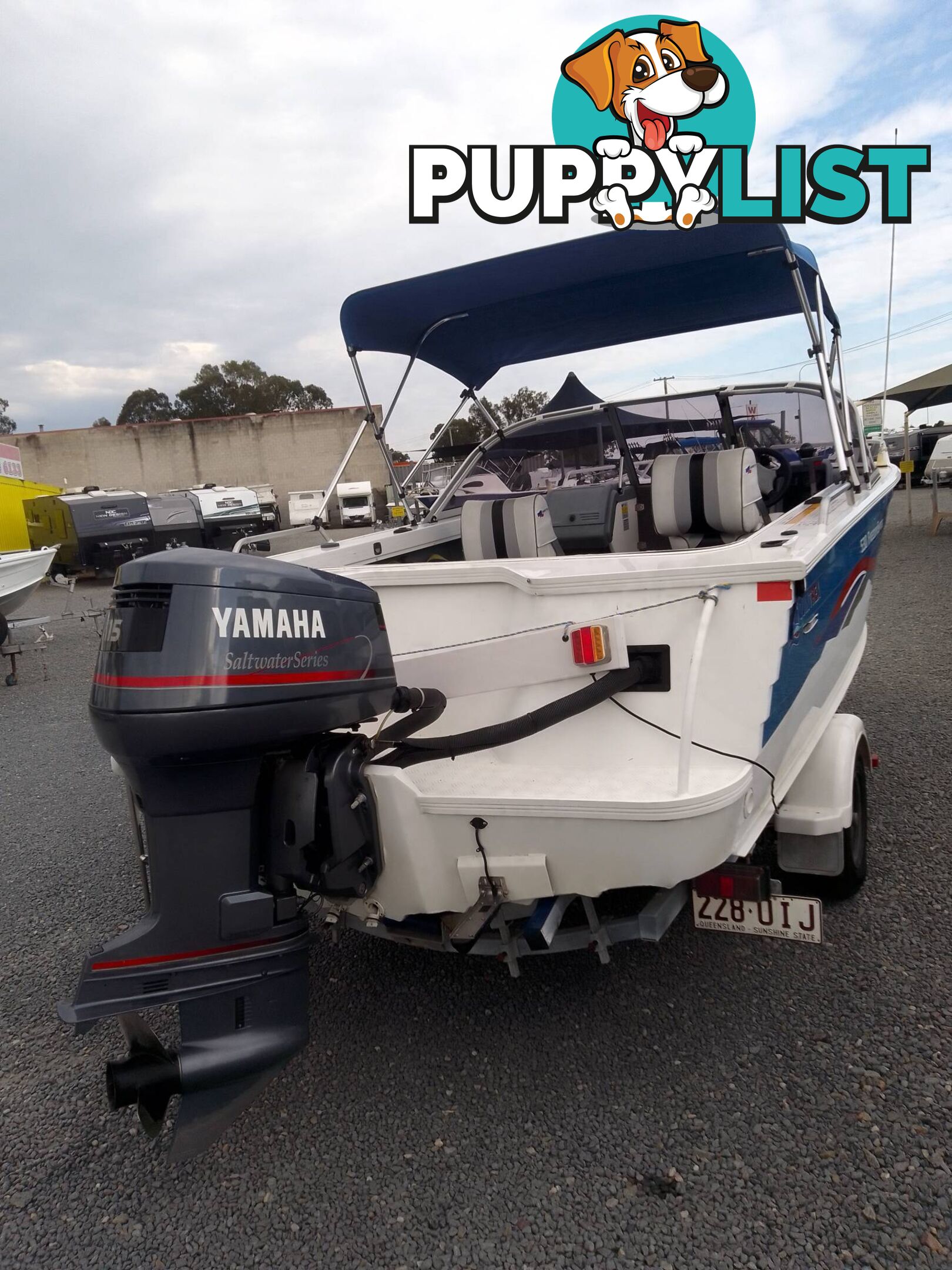 QUINTREX FREEDOM SPORT 550 BOWRIDER -YAMAHA 115HP 2 STROKE AND TRAILER