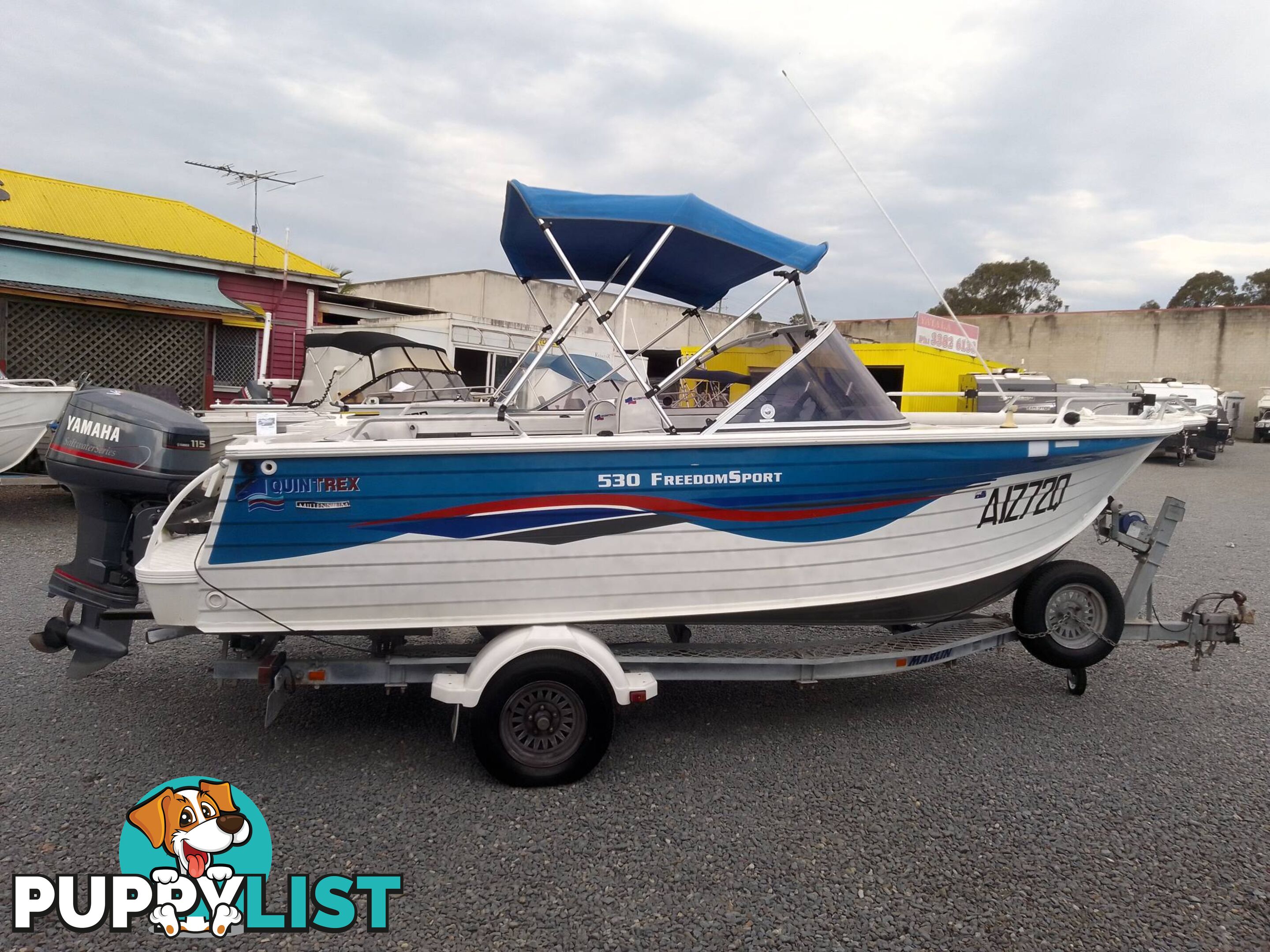 QUINTREX FREEDOM SPORT 550 BOWRIDER -YAMAHA 115HP 2 STROKE AND TRAILER