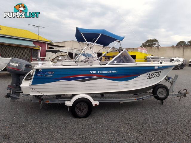 QUINTREX FREEDOM SPORT 550 BOWRIDER -YAMAHA 115HP 2 STROKE AND TRAILER