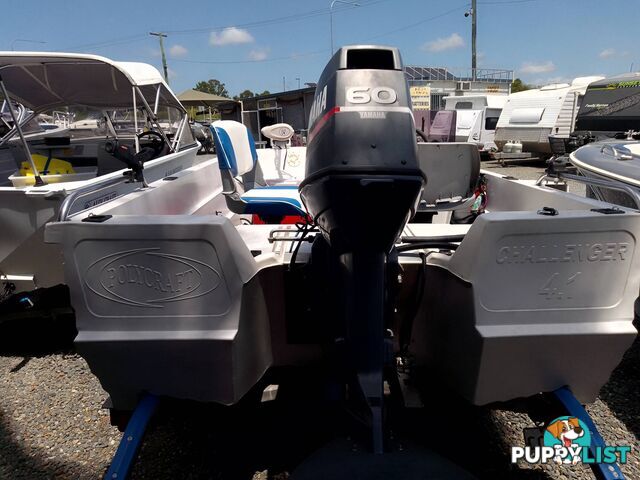 POLYCRAFT CHALLENGER 4.1M SIDE CONSOLE -60HP YAMAHA AND TRAILER