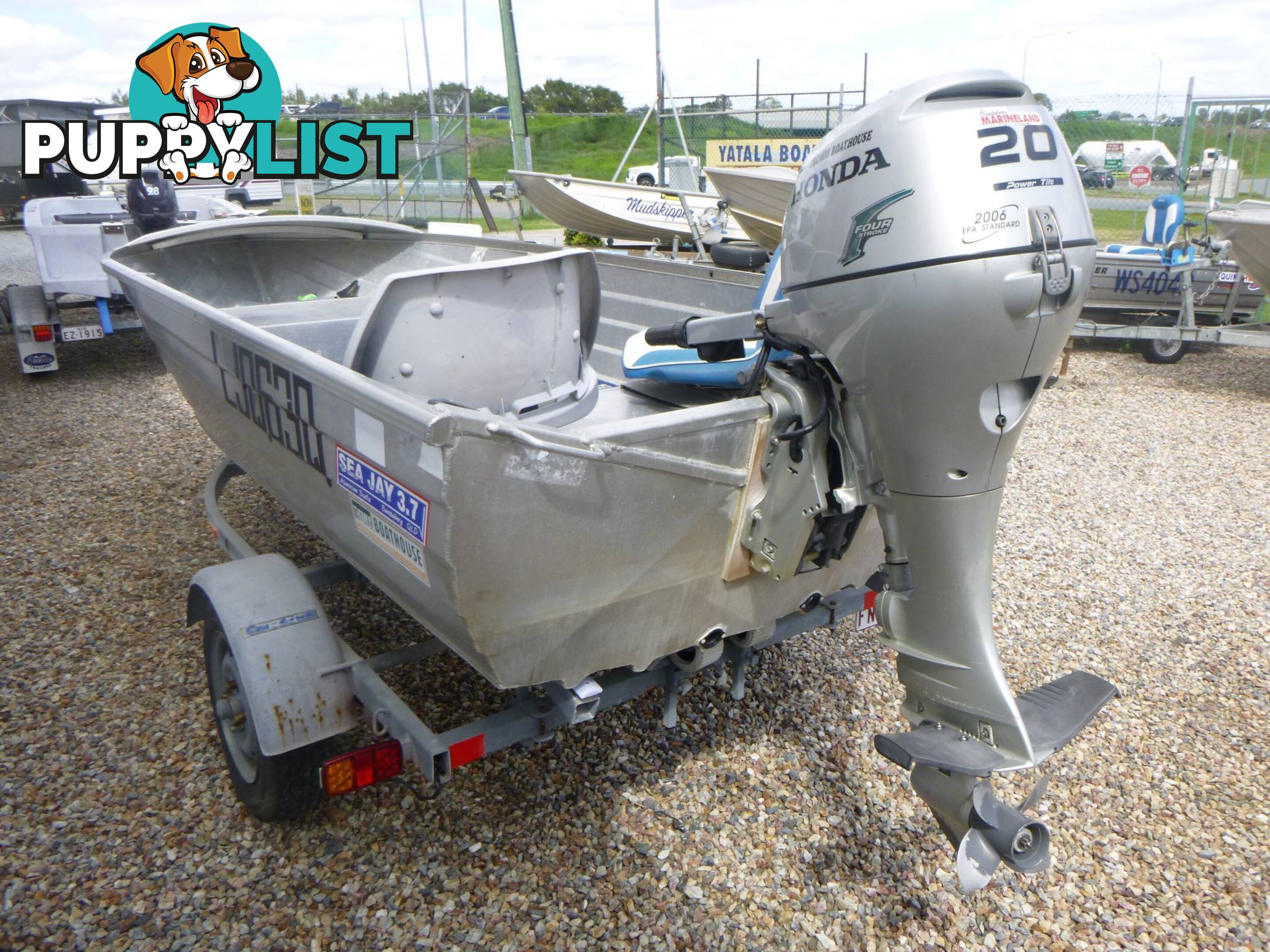 SEAJAY NOMAD ALUMINIUM DINGHY-20HP HONDA 4 STROKE AND TRAILER