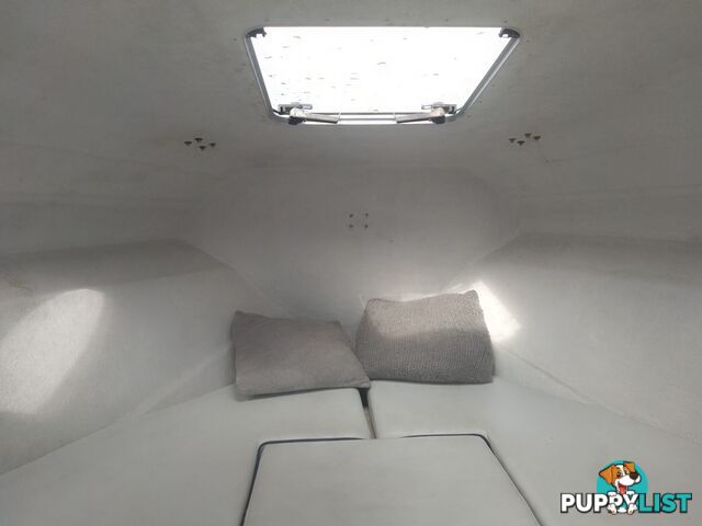 USED 2003 EAGLERAY 1800 SPORTS HALF CABIN WITH A 90HP SUZUKI 4 STROKE OUTBOARD ON A 2003 MODEL SPECIAL DUEL AXLE TRAILER