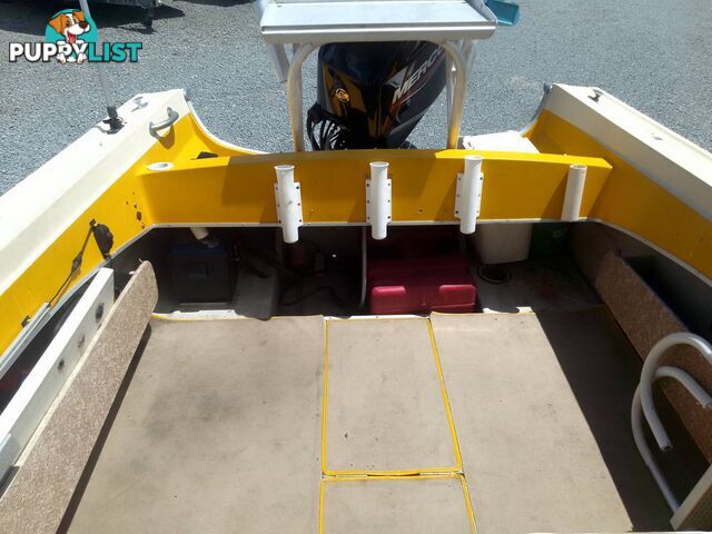 CRUISE CRAFT 4.5M RUNABOAT WITH 2020 YEAR OF MANUFACTURE 50HP MERCURY OUTBOARD ON TINKA TRAILER