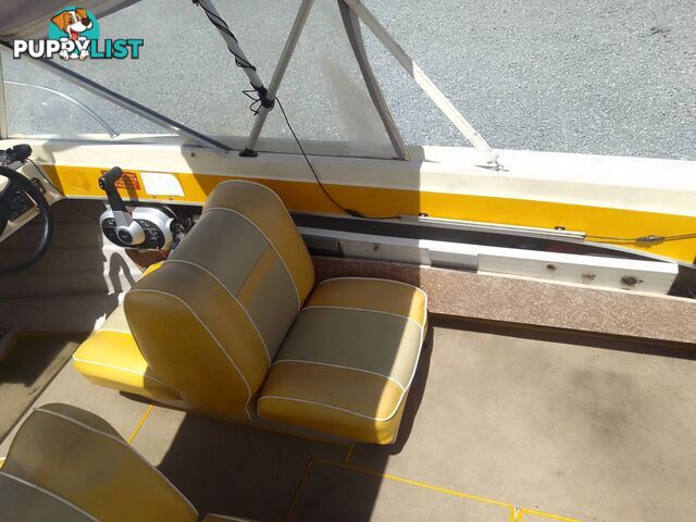 CRUISE CRAFT 4.5M RUNABOAT WITH 2020 YEAR OF MANUFACTURE 50HP MERCURY OUTBOARD ON TINKA TRAILER