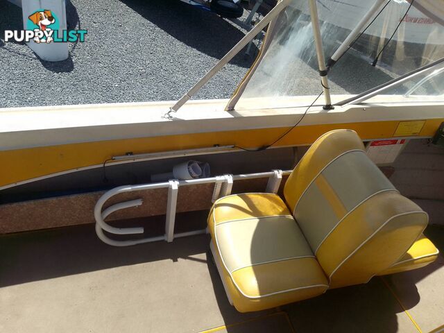 CRUISE CRAFT 4.5M RUNABOAT WITH 2020 YEAR OF MANUFACTURE 50HP MERCURY OUTBOARD ON TINKA TRAILER