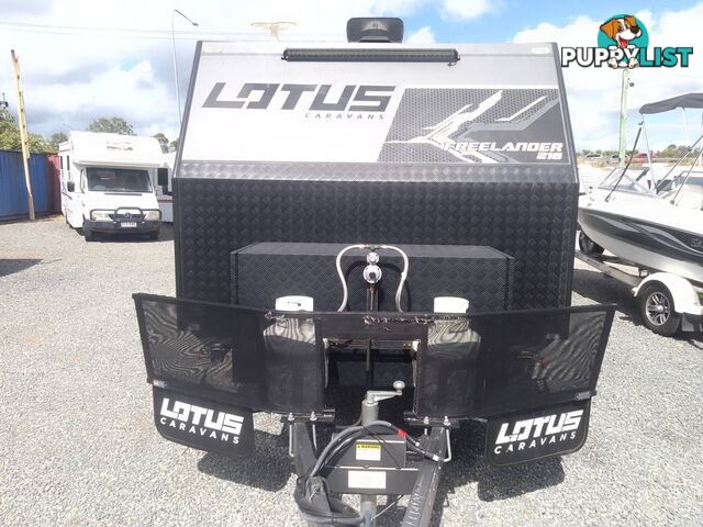 USED 2022 LOTUS FREELANDER 216 OFFROAD CARAVAN WITH WISHBONE, COIL & SHOCK ABSORBER SUSPENSION.