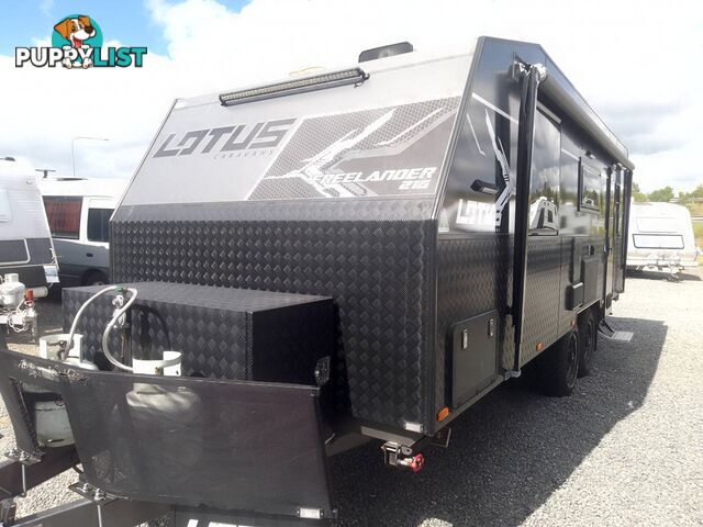 USED 2022 LOTUS FREELANDER 216 OFFROAD CARAVAN WITH WISHBONE, COIL & SHOCK ABSORBER SUSPENSION.