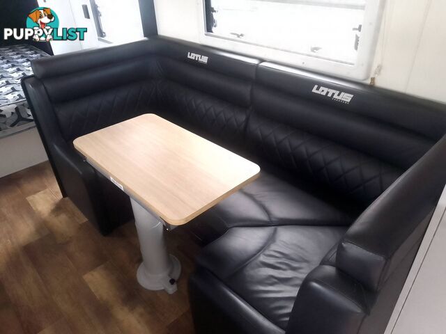 USED 2022 LOTUS FREELANDER 216 OFFROAD CARAVAN WITH WISHBONE, COIL & SHOCK ABSORBER SUSPENSION.