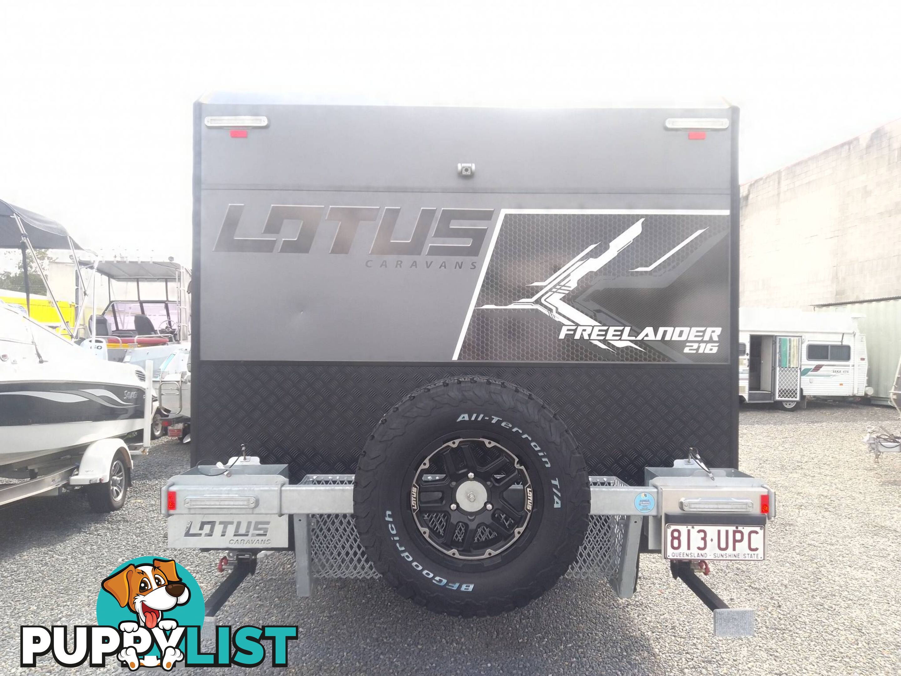 USED 2022 LOTUS FREELANDER 216 OFFROAD CARAVAN WITH WISHBONE, COIL & SHOCK ABSORBER SUSPENSION.