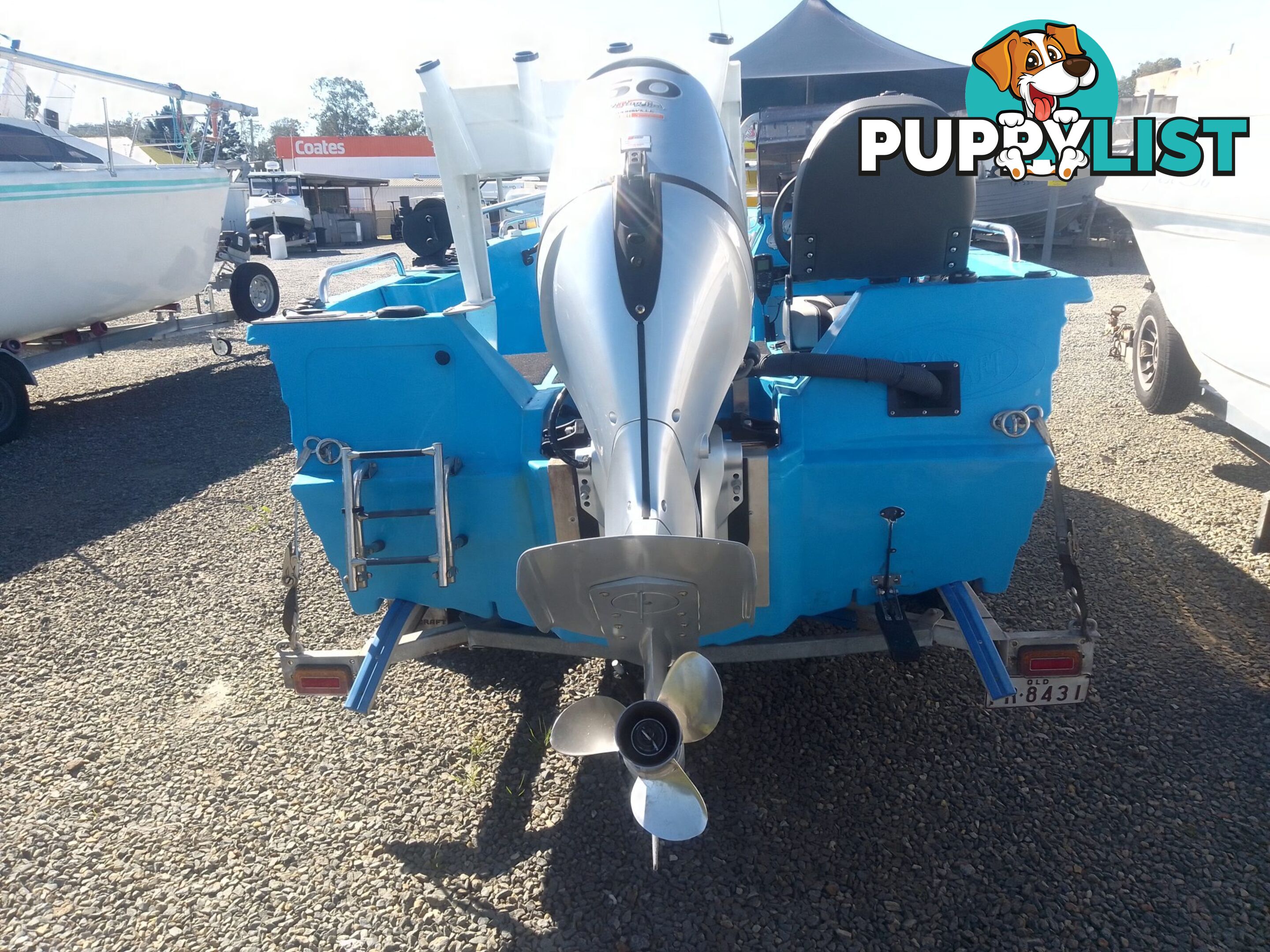USED 2020 POLYCRAFT DRIFTER 4.5M OPEN DINGHY WITH A 60HP HONDA 4 STROKE OUTBOARD ON A 2020 OCEANIC SINGLE AXLE TRAILER