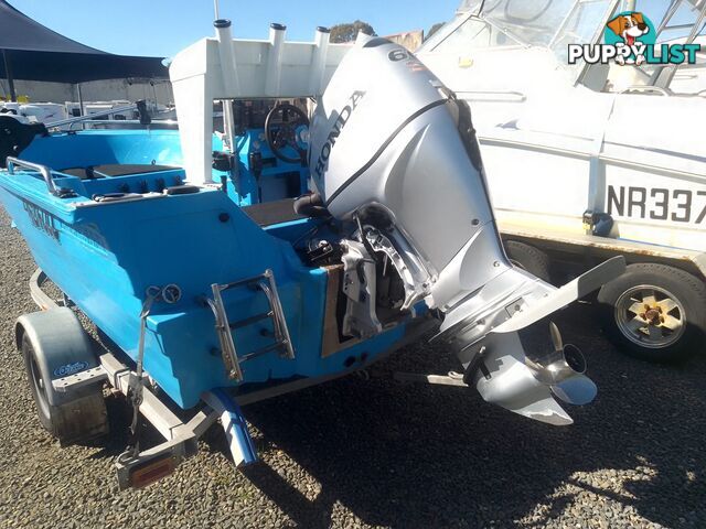 USED 2020 POLYCRAFT DRIFTER 4.5M OPEN DINGHY WITH A 60HP HONDA 4 STROKE OUTBOARD ON A 2020 OCEANIC SINGLE AXLE TRAILER