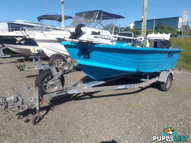 USED 2020 POLYCRAFT DRIFTER 4.5M OPEN DINGHY WITH A 60HP HONDA 4 STROKE OUTBOARD ON A 2020 OCEANIC SINGLE AXLE TRAILER
