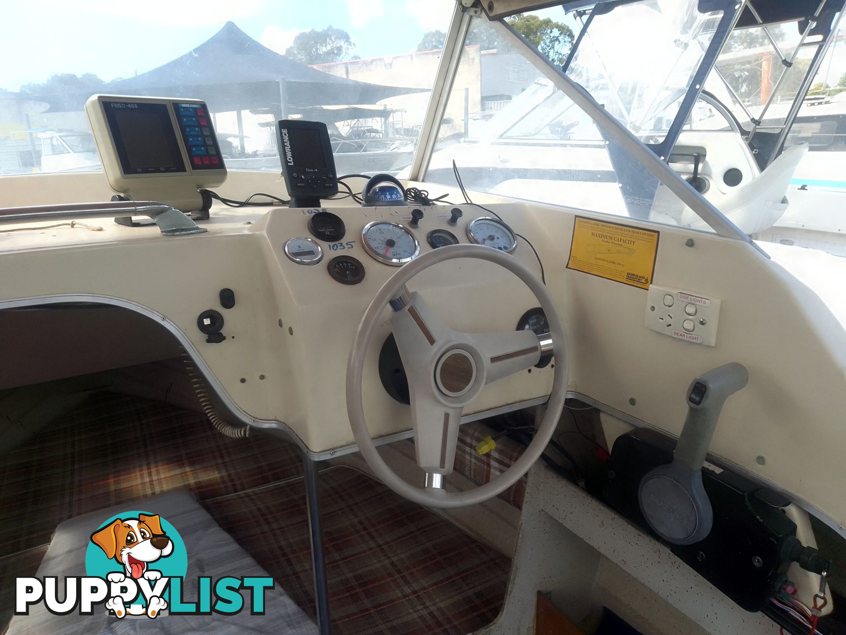 USED CRUISECRAFT REGAL 166 HALF CABIN 16.6FT WITH 140HP 4 STROKE SUZUKI OUTBOARD AND AUX 4HP MERCURY 4 STROKE OUTBOARD ON TINKA TRAILER