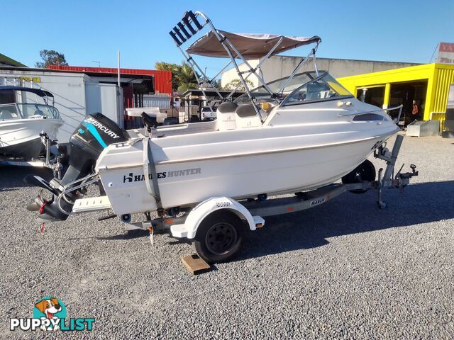 HAINES HUNTER 4.7M HALF CABIN BREEZE CUDDY WITH 75HP MERCURY 2 STROKE AND TRAILER