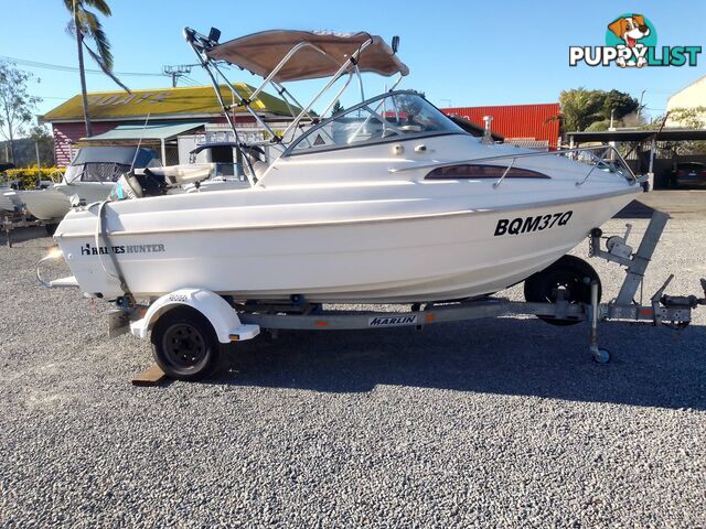 HAINES HUNTER 4.7M HALF CABIN BREEZE CUDDY WITH 75HP MERCURY 2 STROKE AND TRAILER