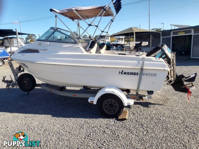 HAINES HUNTER 4.7M HALF CABIN BREEZE CUDDY WITH 75HP MERCURY 2 STROKE AND TRAILER