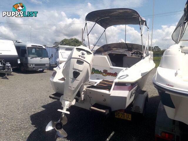 HAINES SIGNATURE 550LE HALF CABIN 115HP EVINRUDE 2 STROKE AND TRAILER