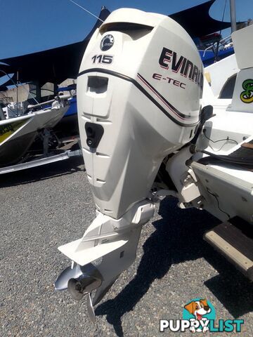 HAINES SIGNATURE 550LE HALF CABIN 115HP EVINRUDE 2 STROKE AND TRAILER