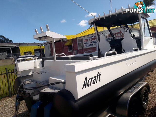 2024 ACRAFT MARINE ABSOLUTE HT 725 HALF CABIN WITH 200HP SUZUKI 4 STROKE OUTBOARD AND TRAILER