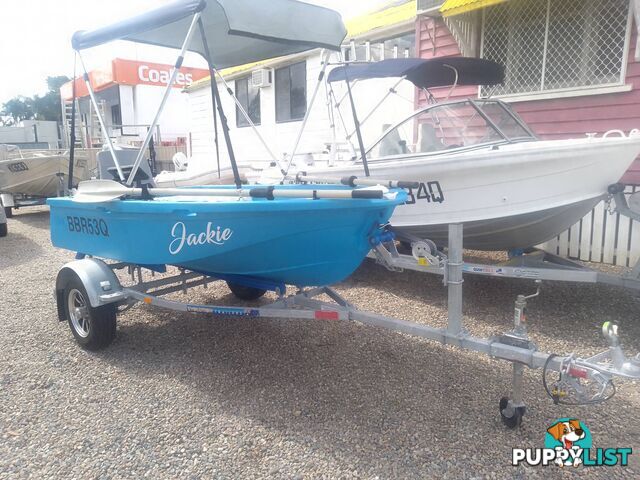USED 2024 JAMO 300 OPEN DINGHY RUNABOAT WITH A 20HP TOHATSU 4 STROKE OUTBOARD ON AN EVOLUTION TRAILER