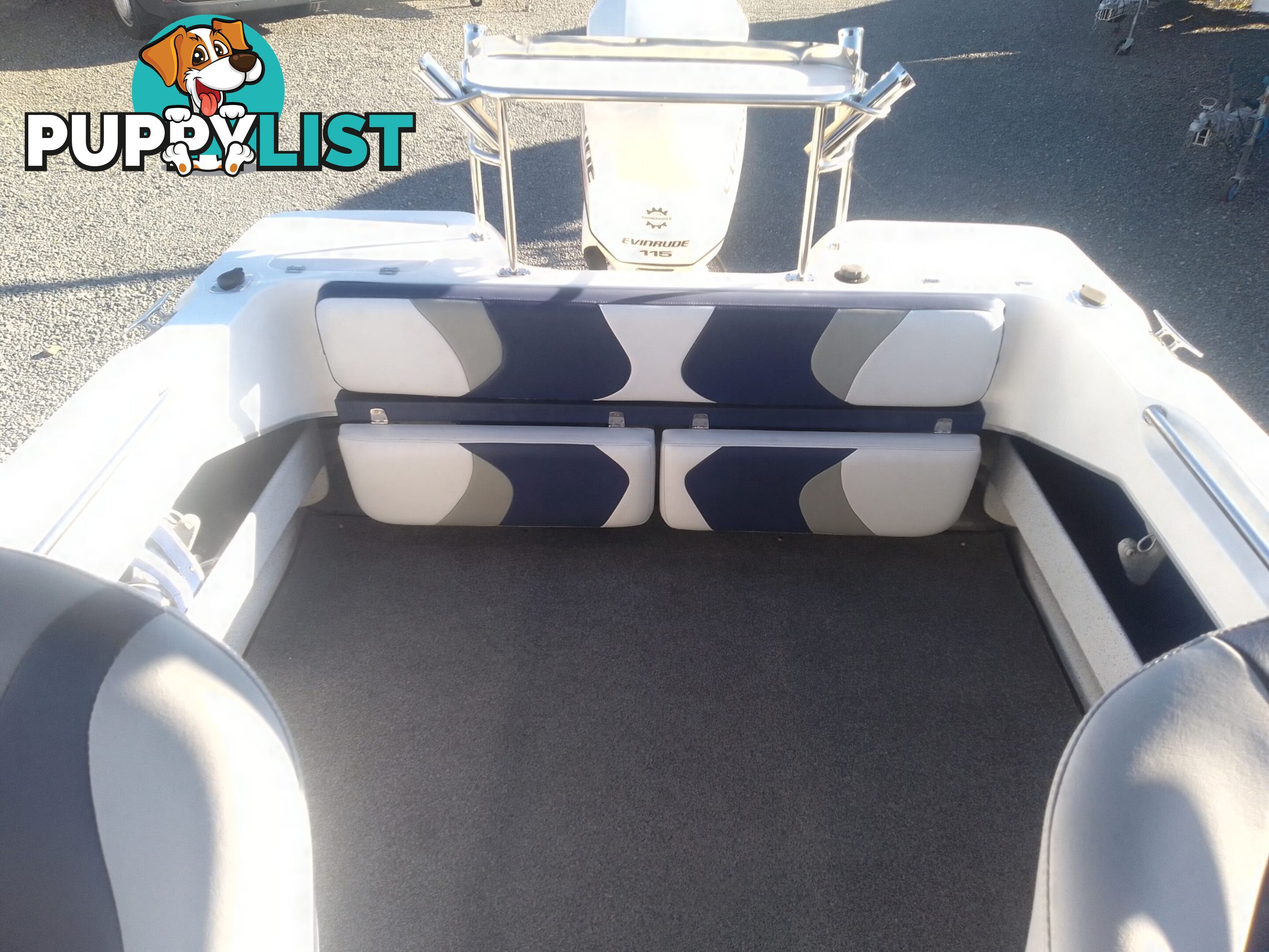 USED 2002 SEAFARER VIKING 5.5M CUDDY CABIN WITH A 2002 115HP EVINRUDE OUTBOARD ON A 2002 TINKA SEAFARER SINGLE AXLE TRAILER