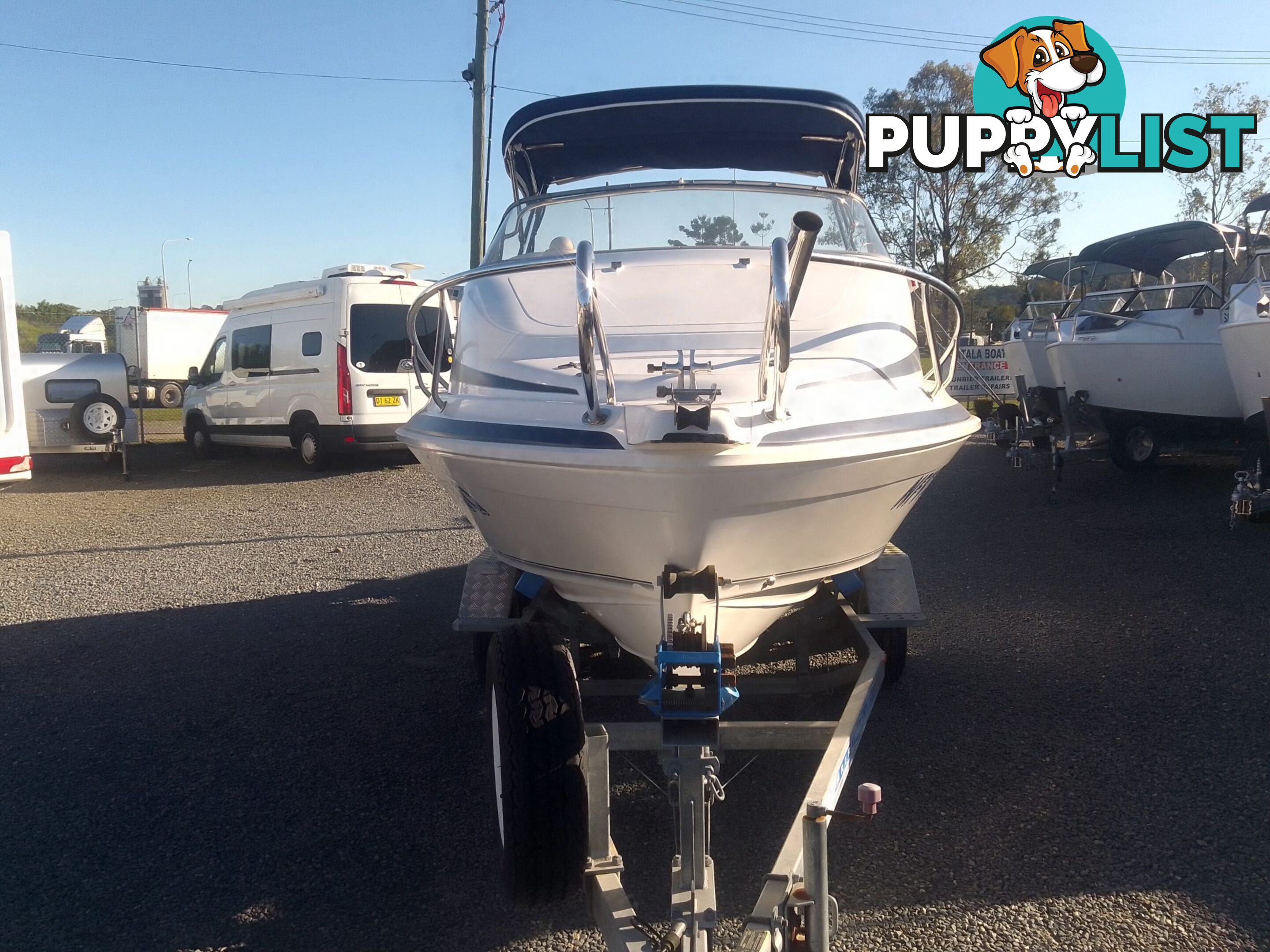 USED 2002 SEAFARER VIKING 5.5M CUDDY CABIN WITH A 2002 115HP EVINRUDE OUTBOARD ON A 2002 TINKA SEAFARER SINGLE AXLE TRAILER