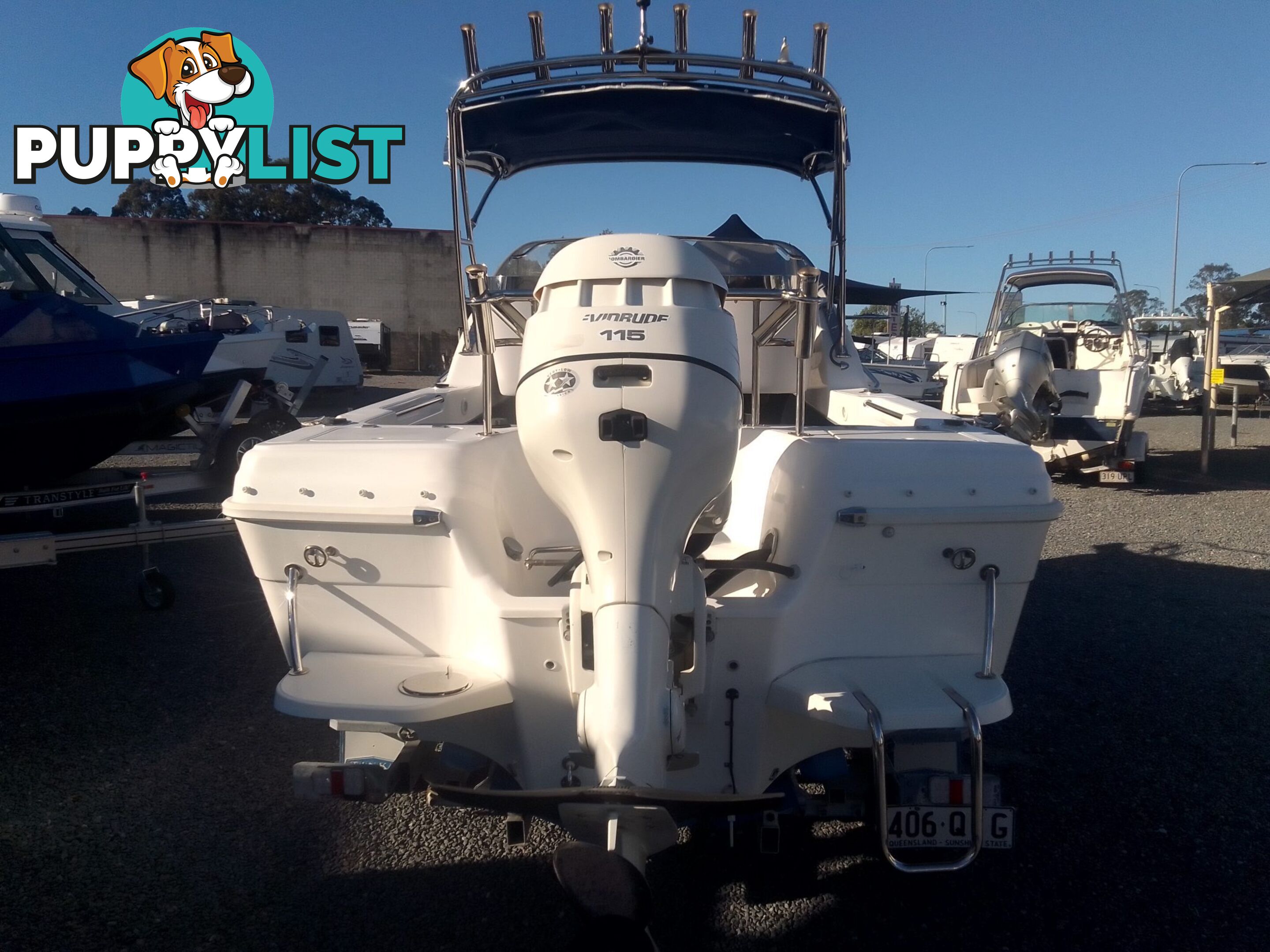USED 2002 SEAFARER VIKING 5.5M CUDDY CABIN WITH A 2002 115HP EVINRUDE OUTBOARD ON A 2002 TINKA SEAFARER SINGLE AXLE TRAILER