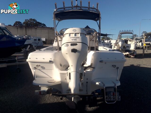 USED 2002 SEAFARER VIKING 5.5M CUDDY CABIN WITH A 2002 115HP EVINRUDE OUTBOARD ON A 2002 TINKA SEAFARER SINGLE AXLE TRAILER