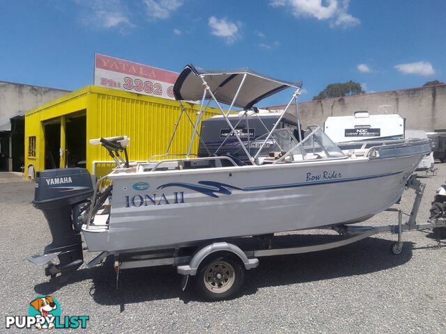 BLUEFIN 550 ALLOY BOWRIDER-90HP YAMAHA 2 STROKE AND TRAILER