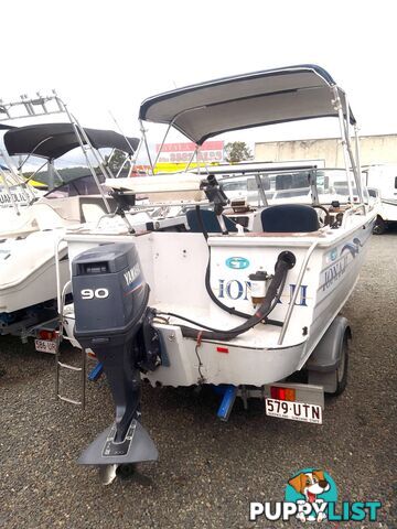 BLUEFIN 550 ALLOY BOWRIDER-90HP YAMAHA 2 STROKE AND TRAILER