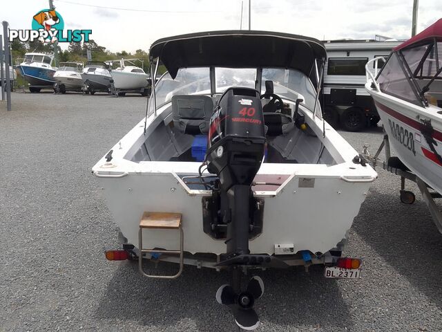 STESSL SPORTSMAN 415 RUNABOUT -40HP MERCURY 2 STROKE AND TRAILER