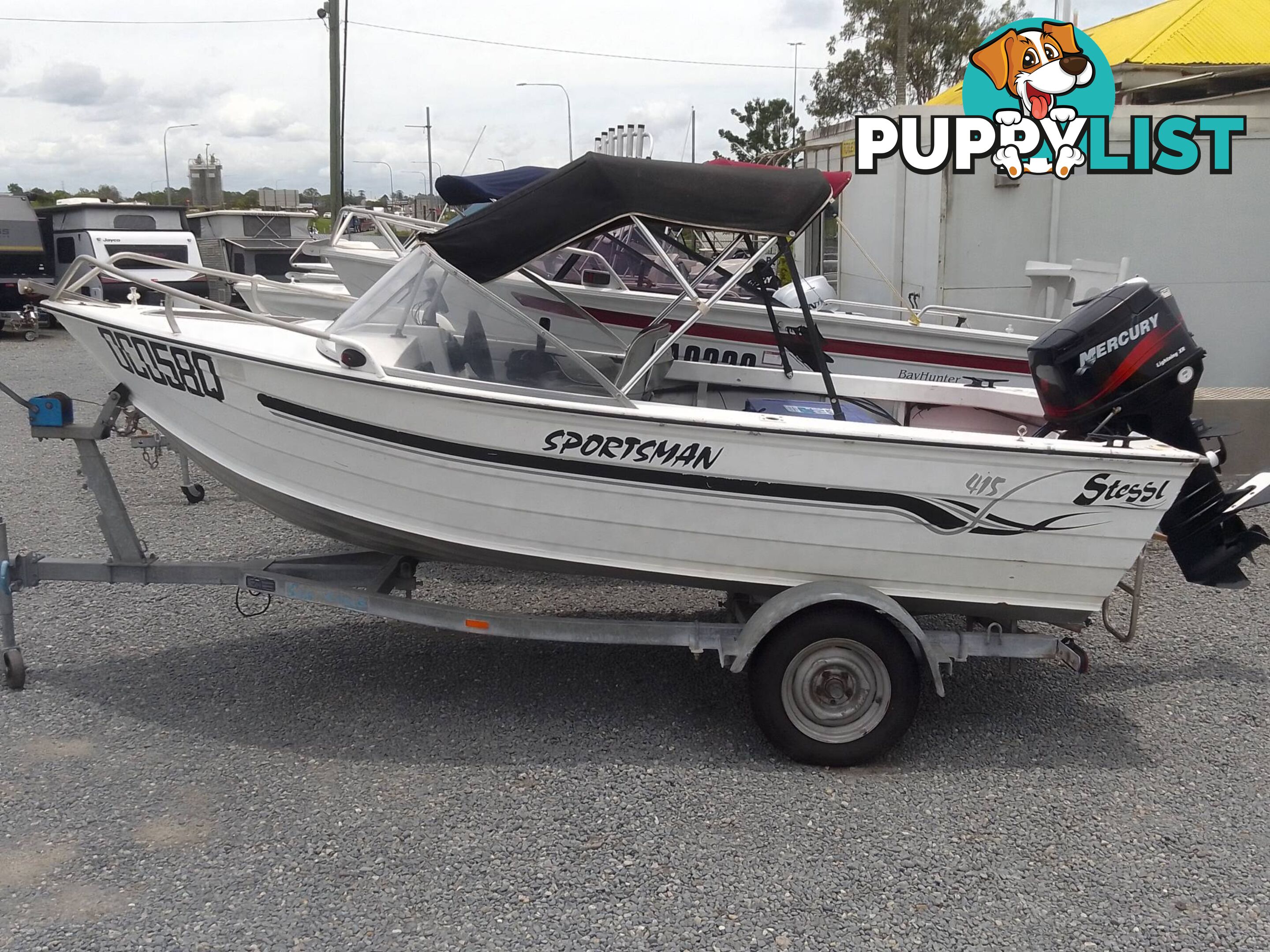 STESSL SPORTSMAN 415 RUNABOUT -40HP MERCURY 2 STROKE AND TRAILER