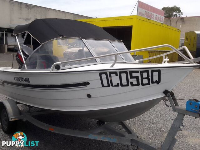 STESSL SPORTSMAN 415 RUNABOUT -40HP MERCURY 2 STROKE AND TRAILER