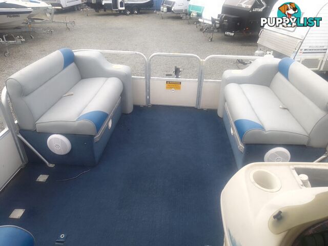 USED 2003 SWEETWATER CHALLENGER 180SE PONTOON BOAT WITH A 2019 SUZUKI 4 STROKE OUTBOARD