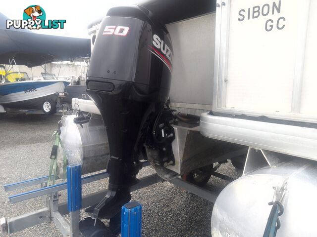 USED 2003 SWEETWATER CHALLENGER 180SE PONTOON BOAT WITH A 2019 SUZUKI 4 STROKE OUTBOARD