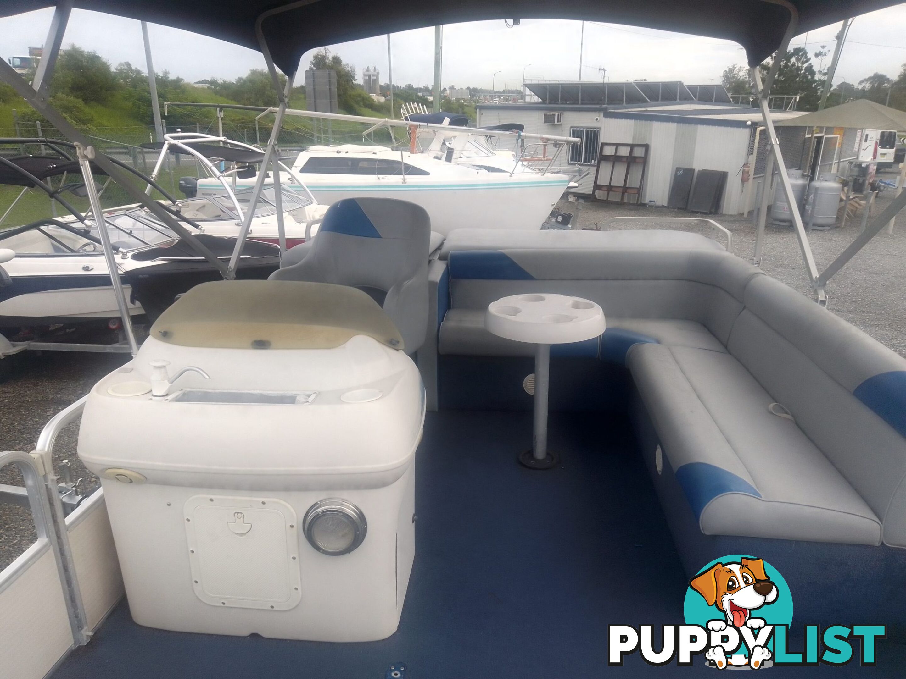 USED 2003 SWEETWATER CHALLENGER 180SE PONTOON BOAT WITH A 2019 SUZUKI 4 STROKE OUTBOARD
