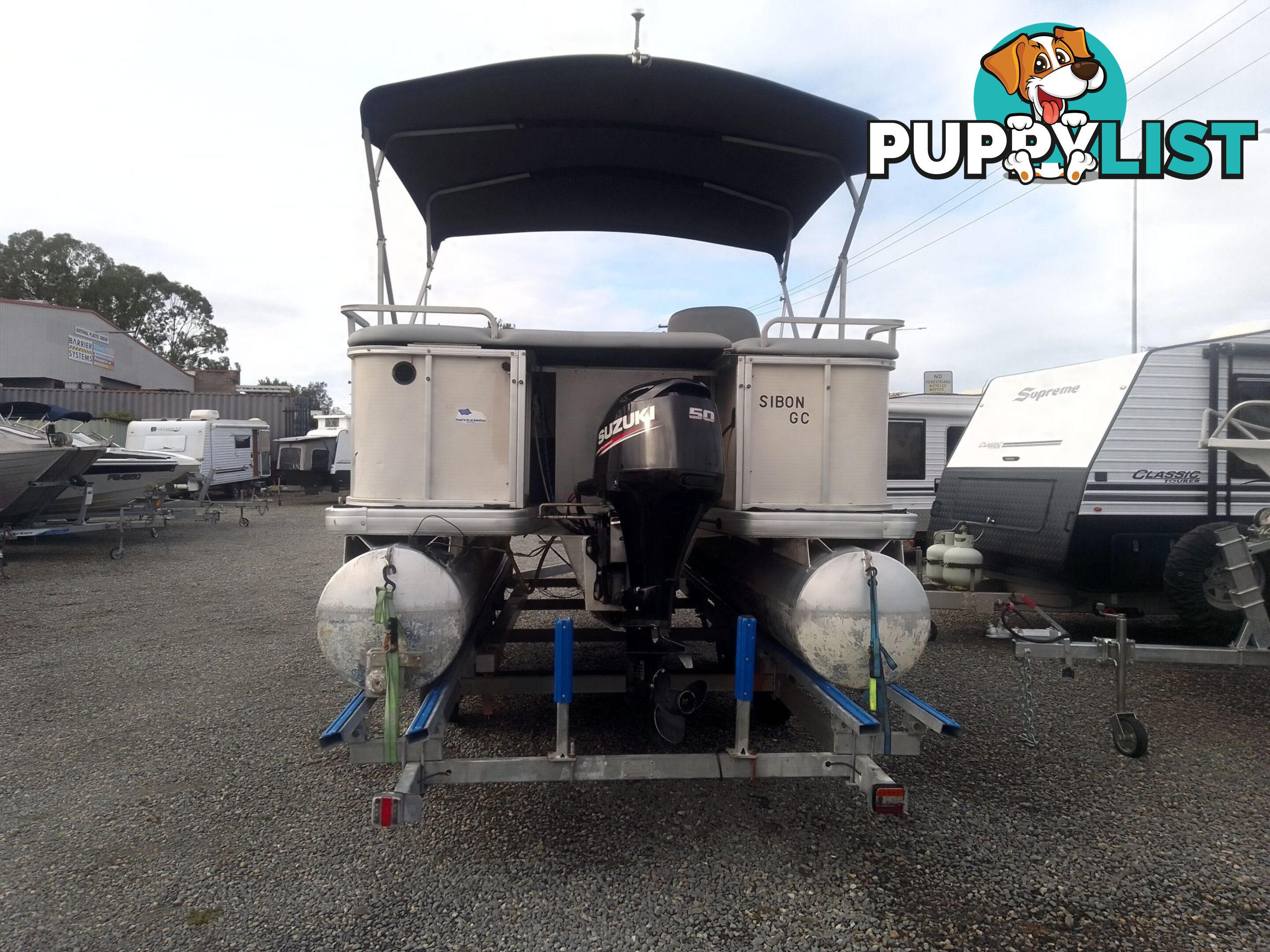 USED 2003 SWEETWATER CHALLENGER 180SE PONTOON BOAT WITH A 2019 SUZUKI 4 STROKE OUTBOARD