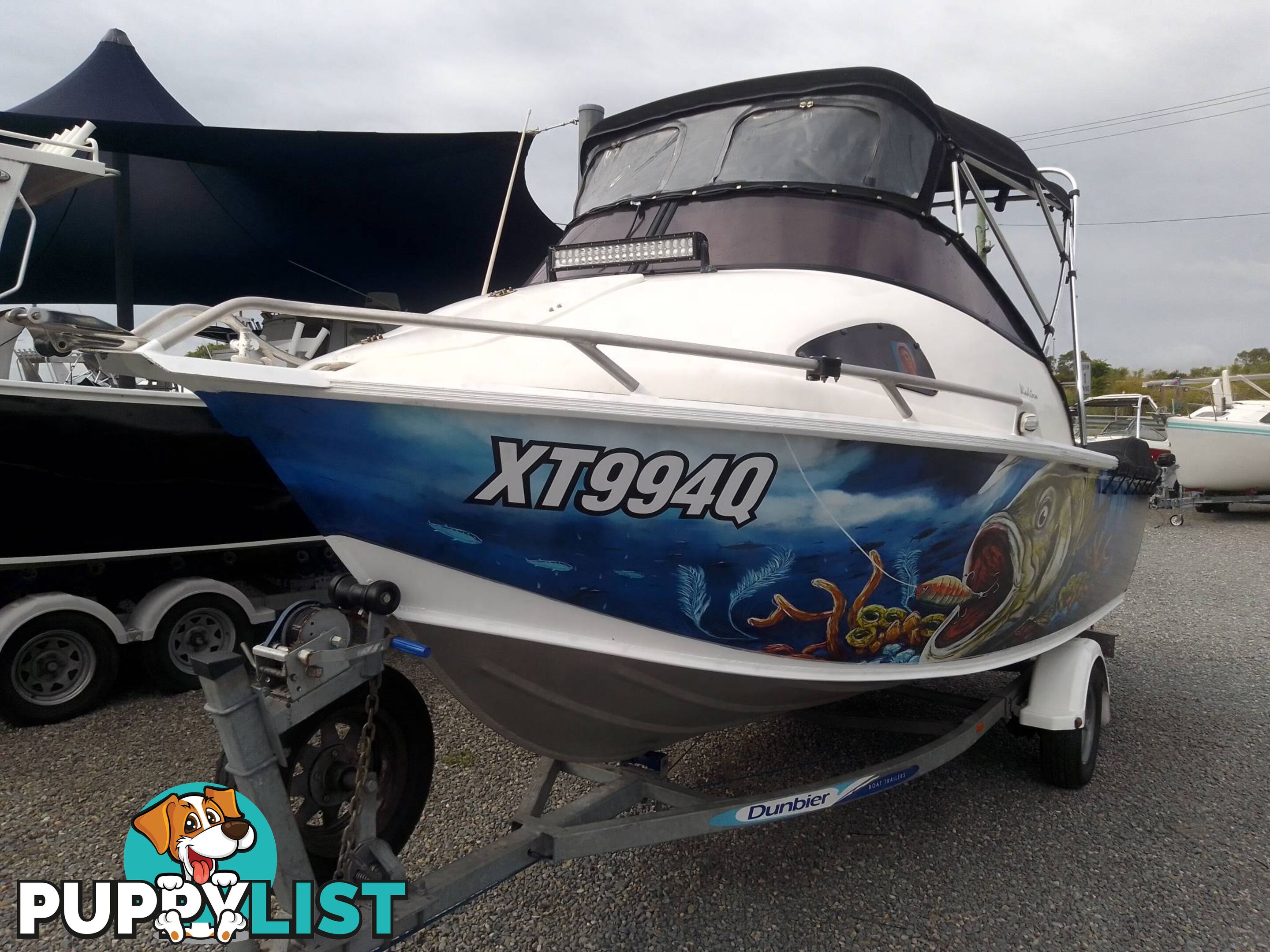 2015 STESSCO 520 WINDSTORM 5.2MTR HALF CABIN 115HP YAMAHA 4 STROKE ON TRAILER