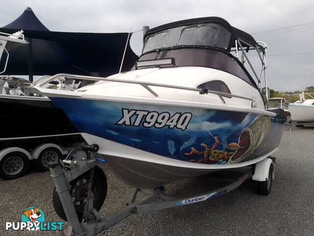 2015 STESSCO 520 WINDSTORM 5.2MTR HALF CABIN 115HP YAMAHA 4 STROKE ON TRAILER