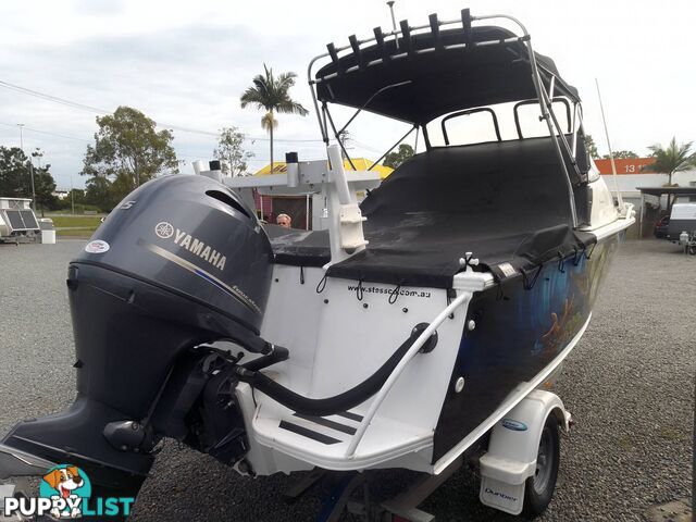 2015 STESSCO 520 WINDSTORM 5.2MTR HALF CABIN 115HP YAMAHA 4 STROKE ON TRAILER