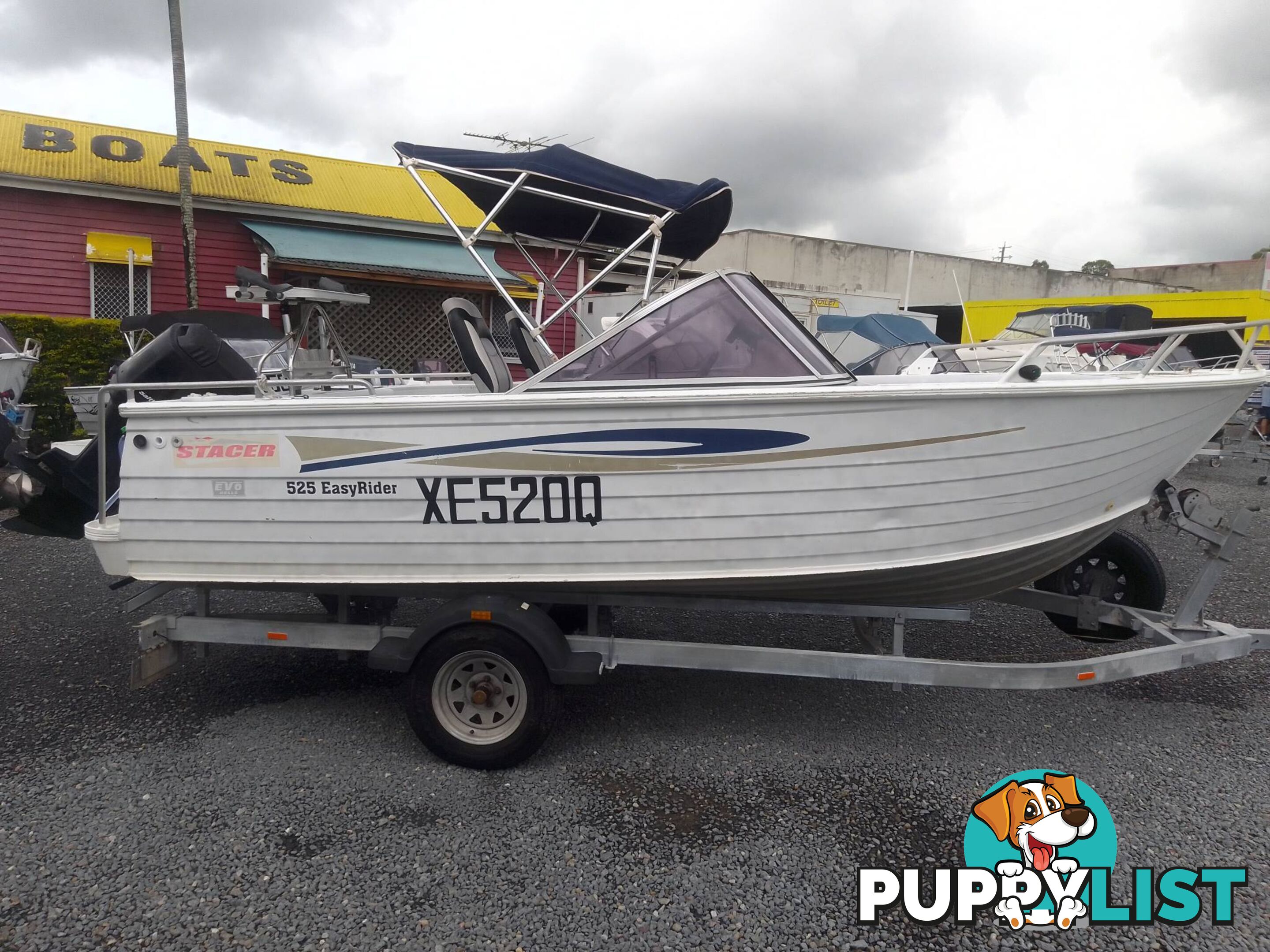 STACER EASYRIDER BOWRIDER-90HP MERCURY 2 STROKE OUTBOARD AND TRAILER