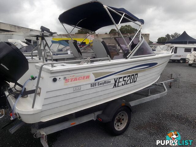 STACER EASYRIDER BOWRIDER-90HP MERCURY 2 STROKE OUTBOARD AND TRAILER