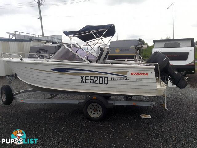 STACER EASYRIDER BOWRIDER-90HP MERCURY 2 STROKE OUTBOARD AND TRAILER