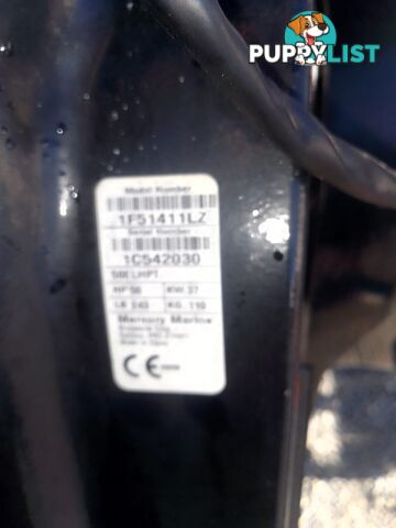 USED 2019 QUINTREX REGENADE 420 WITH A 50HP MERCURY 4 STROKE TILLER STEER ON A 2018 TELWATER TRAILER