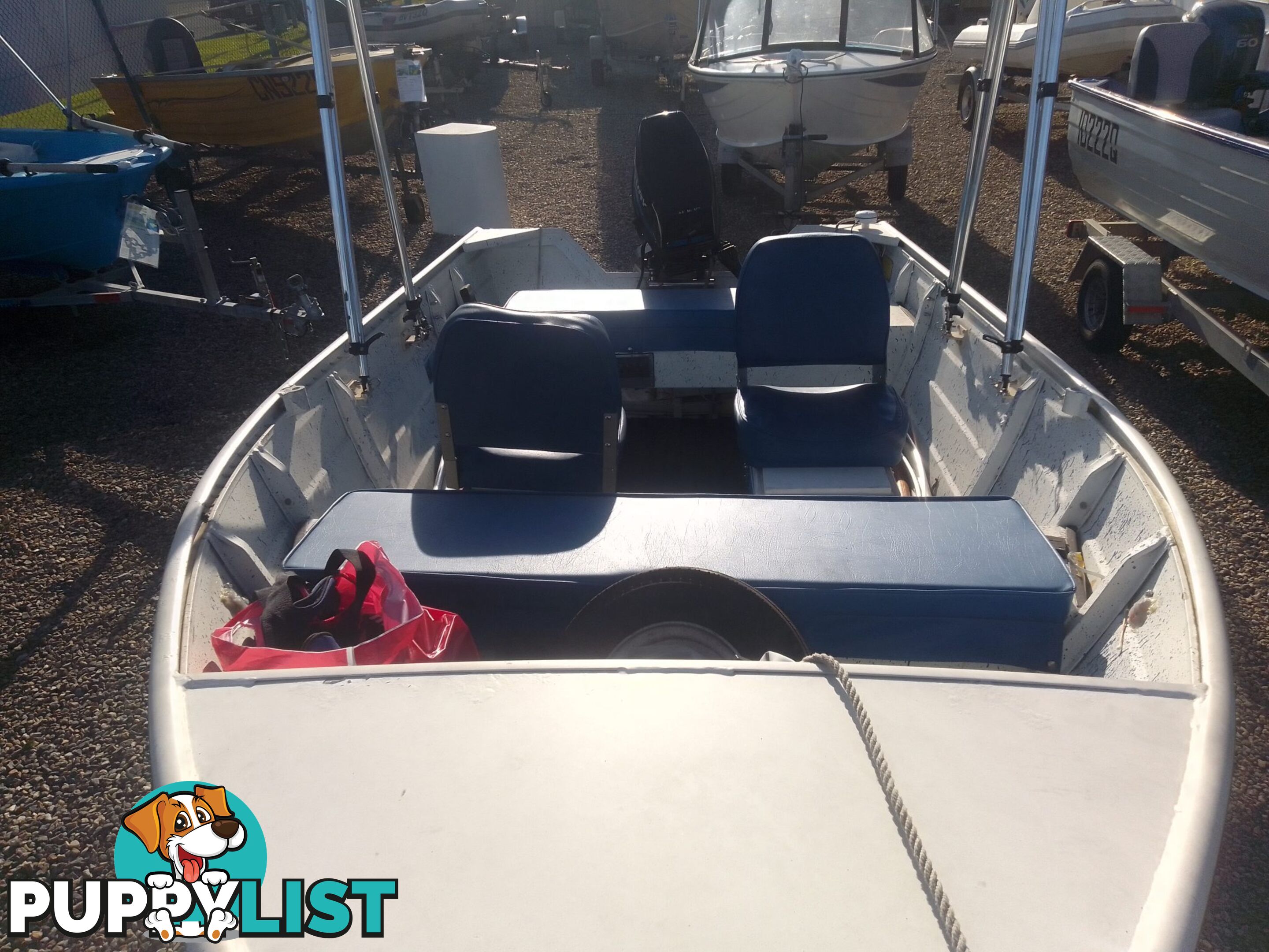 USED 2006 STESSL 3.8M OPEN DINGHY ON A 2007 BELCO TRAILER WITH A 2008 MODEL MERCURY 25HP OUTBOARD