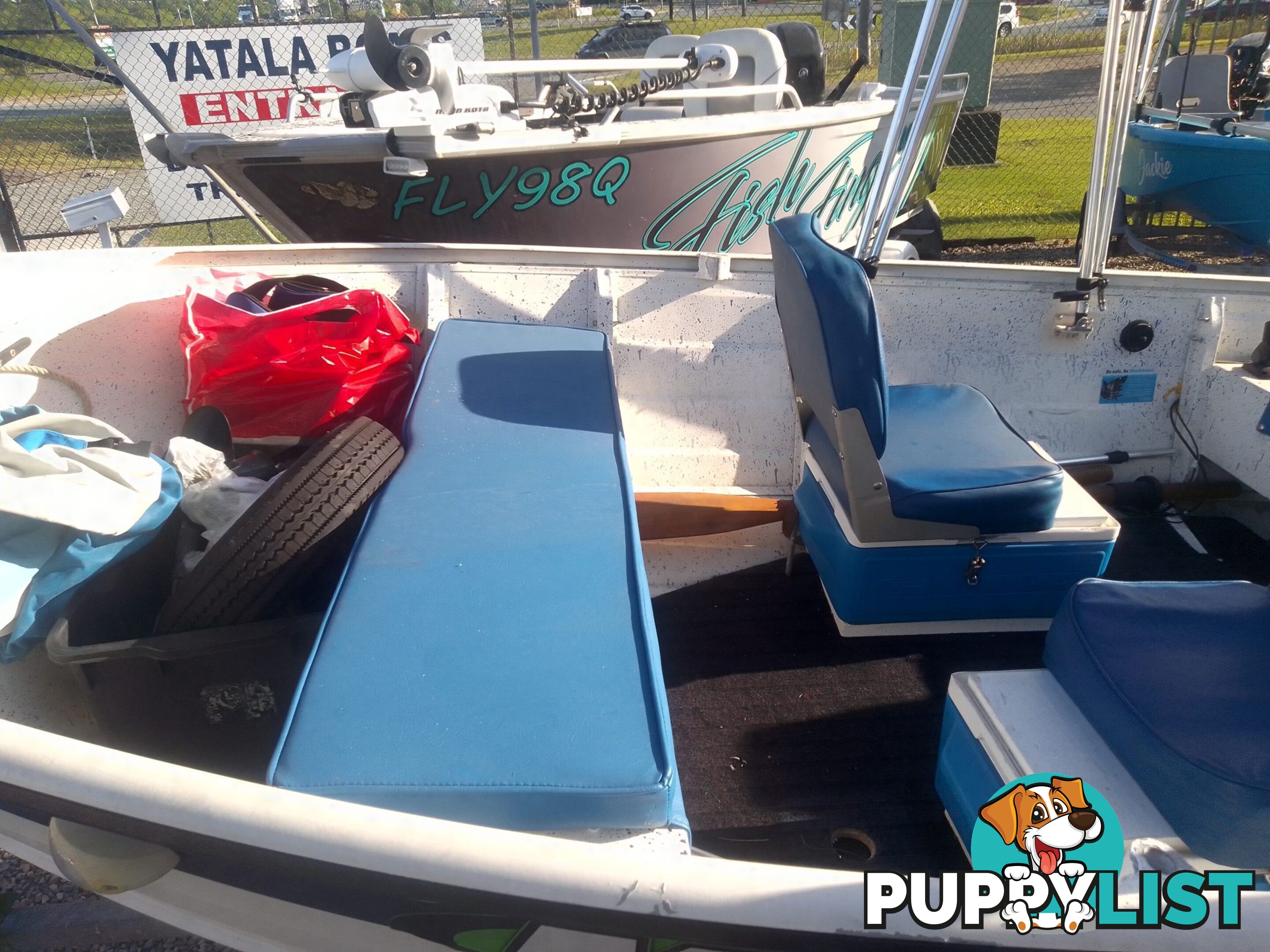 USED 2006 STESSL 3.8M OPEN DINGHY ON A 2007 BELCO TRAILER WITH A 2008 MODEL MERCURY 25HP OUTBOARD