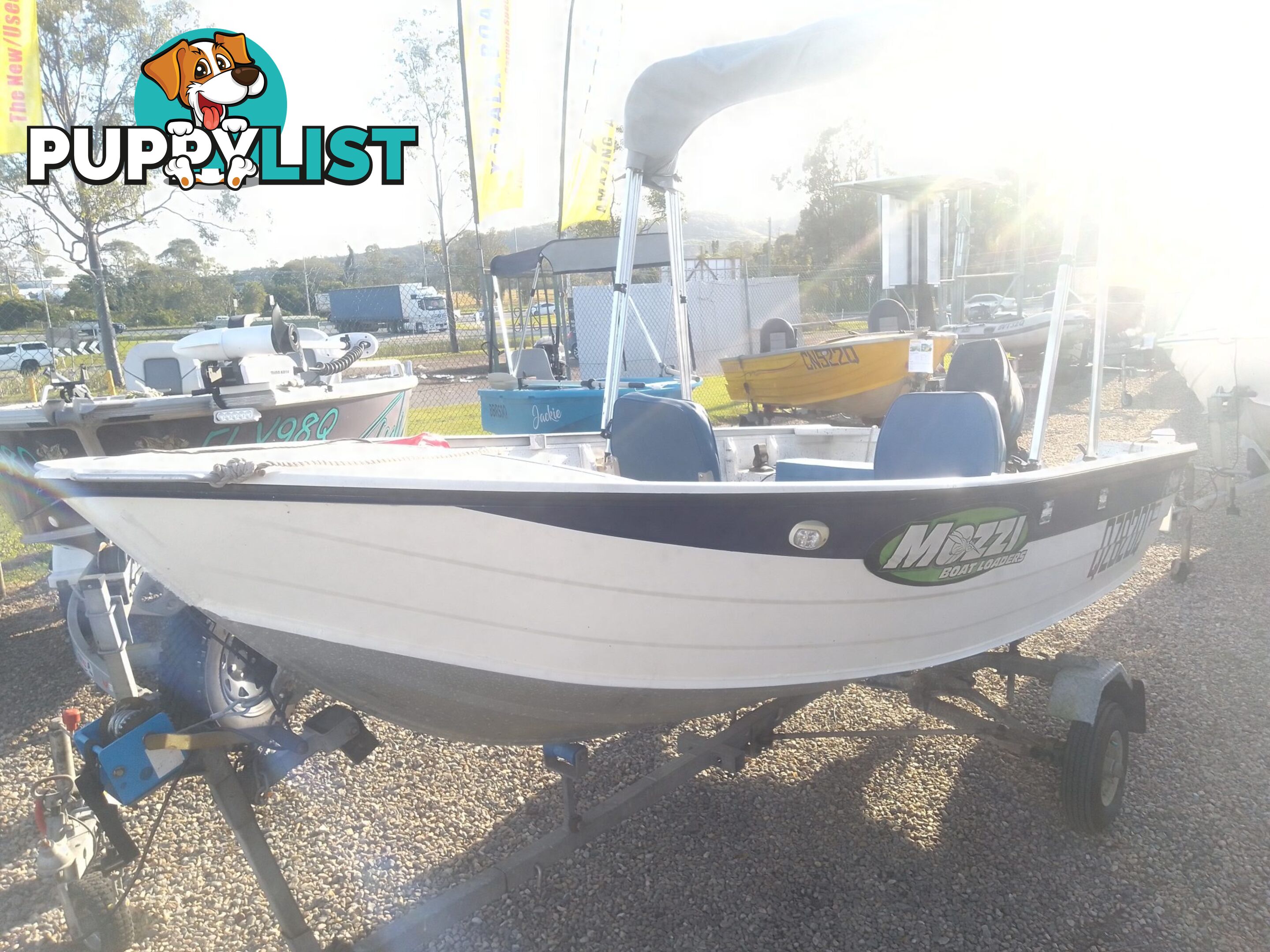 USED 2006 STESSL 3.8M OPEN DINGHY ON A 2007 BELCO TRAILER WITH A 2008 MODEL MERCURY 25HP OUTBOARD